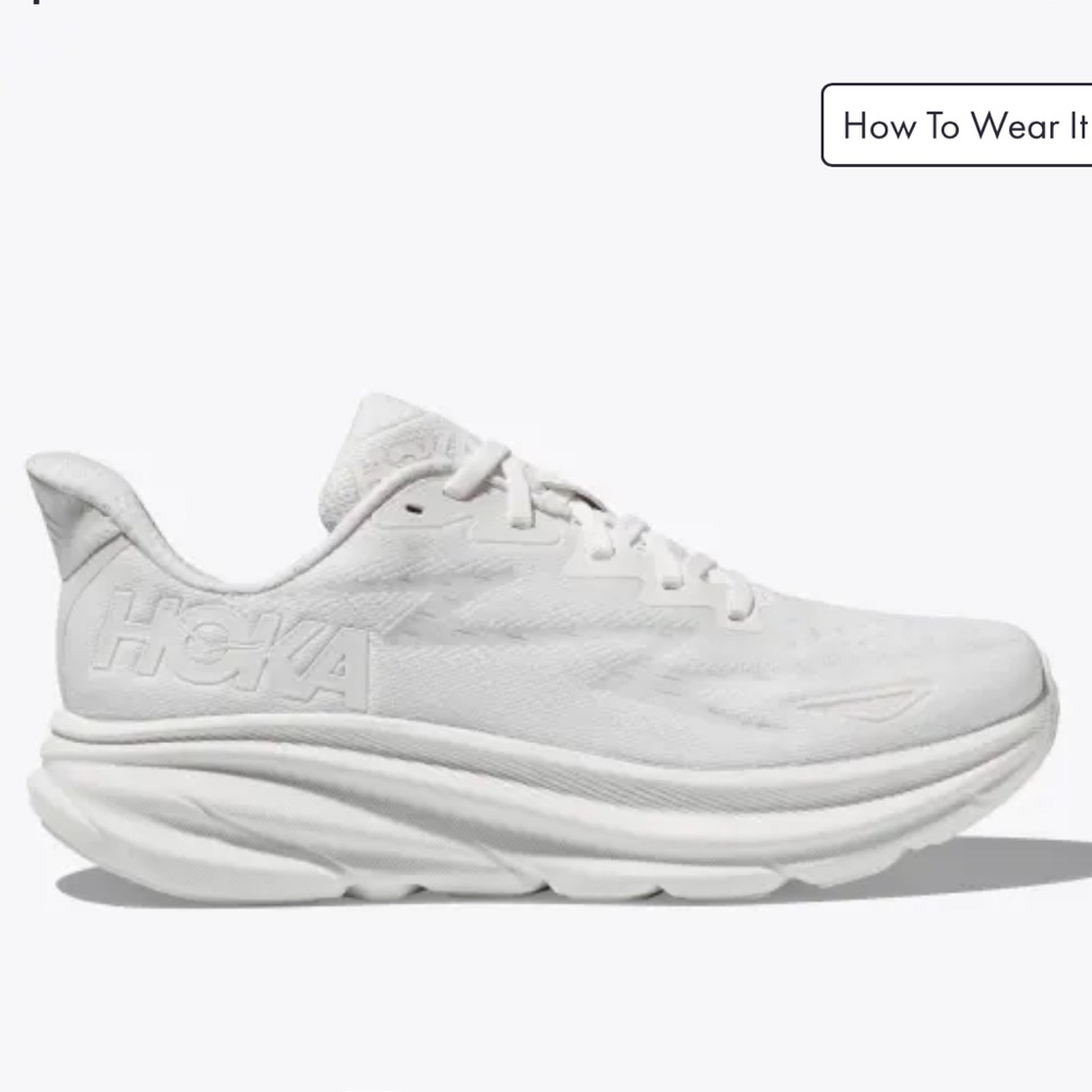 HOKA Clifton 9 White/White